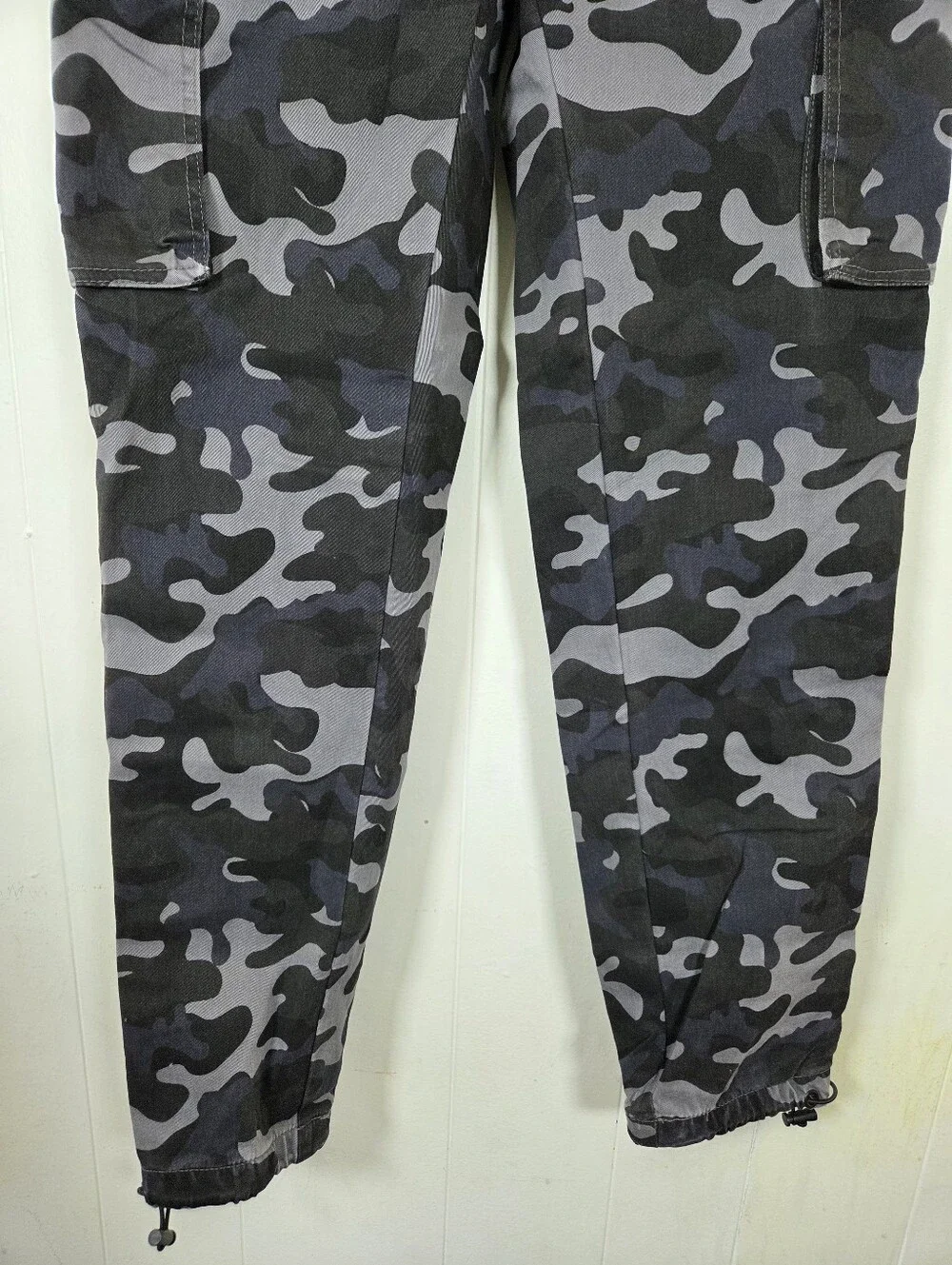 Dogg Supply Mens Stealth Camo Drawstring Cotton Blend Cargo Joggers Size XS